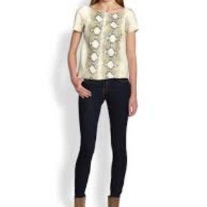 Patterson J. Kincaid Leather Top Size XS